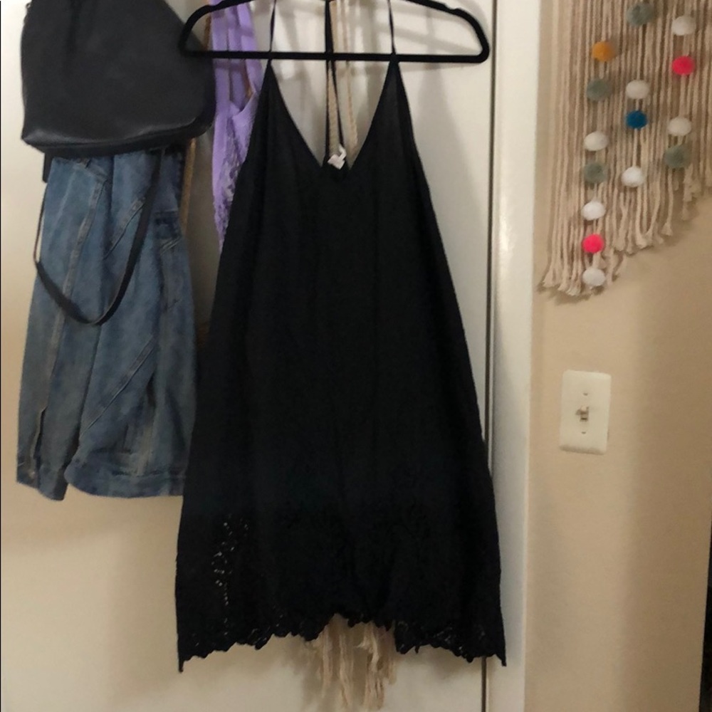Free People black slip dress